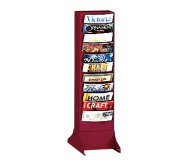 Wallmount Literature Rack with 11 Magazine Pockets, 33298