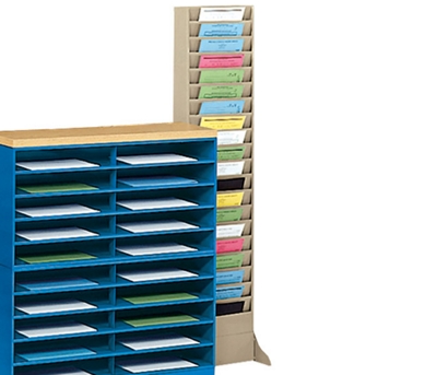 Freestanding Literature Rack with 20 Magazine Pockets