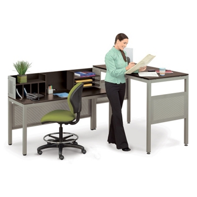 42"H Standing Height L Desk, CD04986