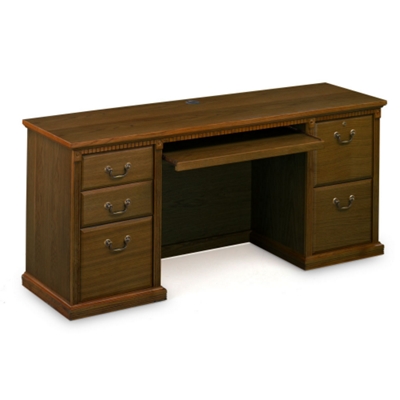 Traditional Oak Computer Credenza, 15387
