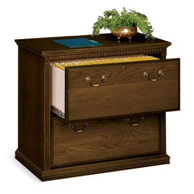 Traditional Oak Two Drawer Lateral File, 30449