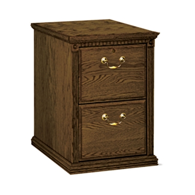 Traditional Oak Two Drawer Vertical File, 34387