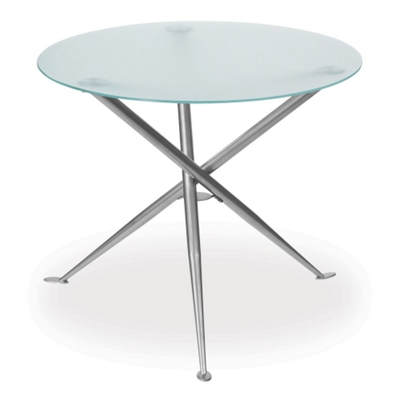 36" Round Table with Glass Top and Tripod Base, 40867