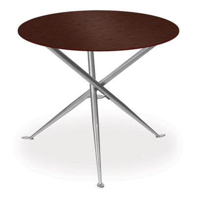 36" Round Table with Wood Veneer Top and Tripod Base, 40875
