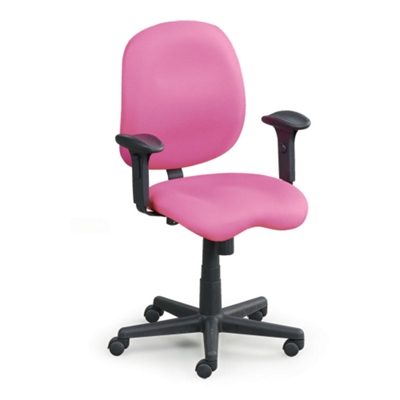 Ergonomic Chair in Pink Fabric, 56558