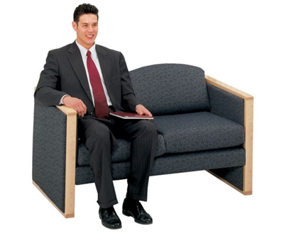 Motive Fabric Reception Loveseat with Arms, 53410