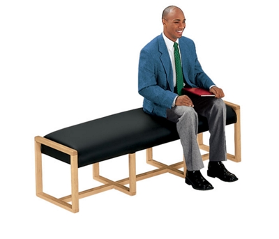 Vinyl Three Seat Reception Bench, 53428