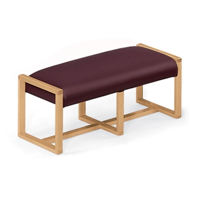 Leather/Vinyl Two Seat Reception Bench, 53430