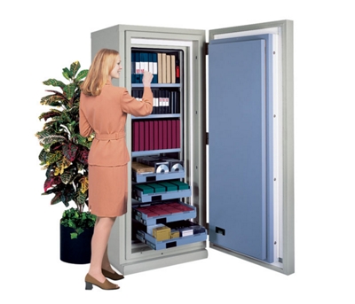 Fireproof Storage Cabinet with 3 Shelves and 4 Drawers