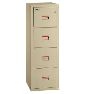 Compact Four Drawer Vertical Fire File - 22"D, 34158