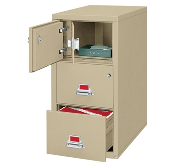 Two Drawer Legal Size Fire File with Safe