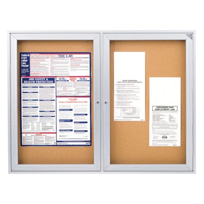 Aluminum Frame Corkboard - 48" x 36", 80112
