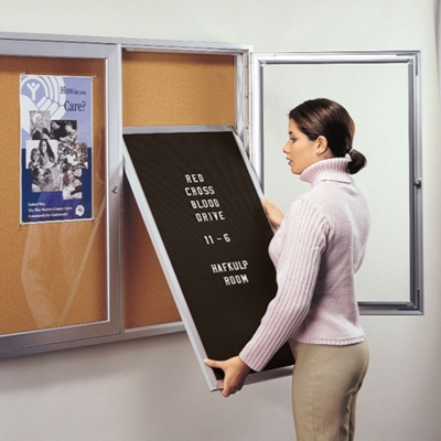 Felt Letter Panel for 60 x 36 Aluminum Frame Enclosed Corkboard