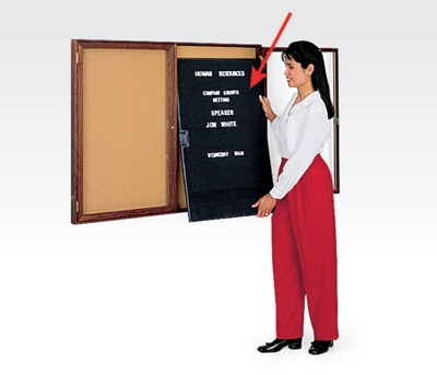 Plastic Letter Panel for 18 x 24 Wood Frame Enclosed Corkboard