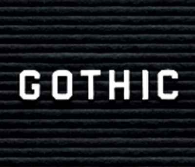 Set of 108 Gothic Letters - 1/2"H, 80141