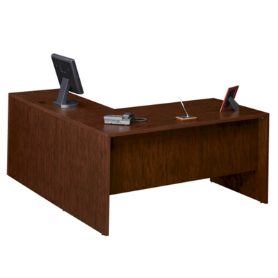Front view of desk