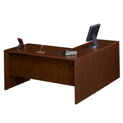 Front view of desk