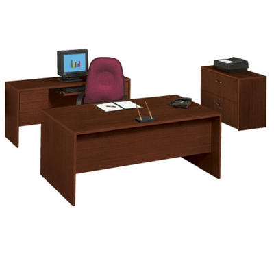 Double Pedestal Desk shown in room scene