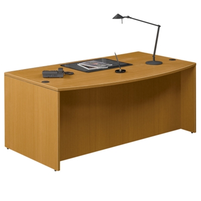 Front view of desk