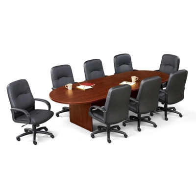 10' Table with 8 Leather Chairs, 40821