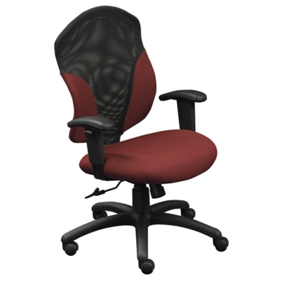 Mid Back Chair with Mesh Insert and T-Arms