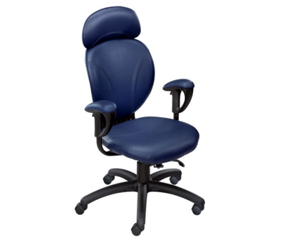 High-Back Ergonomic Chair in Premium Leather, 56464