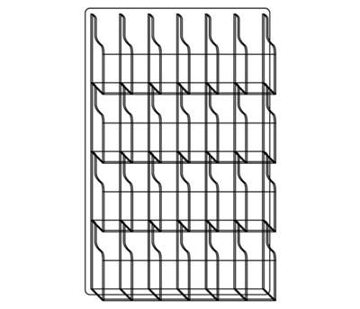 Clear Plastic 24 Pocket Pamphlet Rack