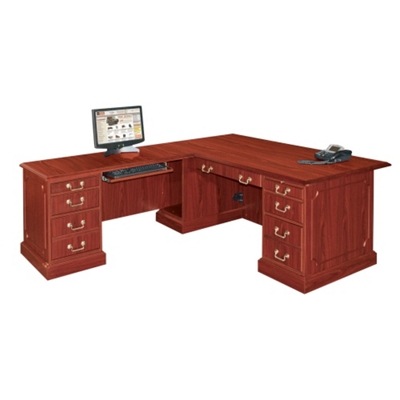 Traditional L-Desk with Left Return, 10600