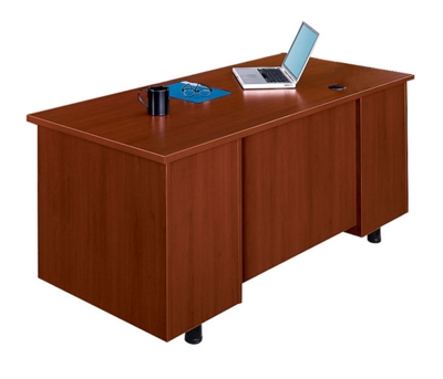 Front view of desk