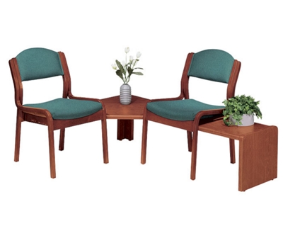 2 Guest Chairs without Arms and Table Set
