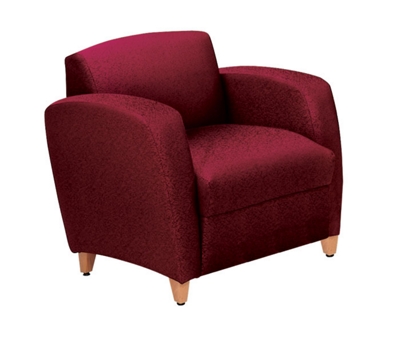 Reception Chair with Tapered Arms in Standard Fabric, 53462