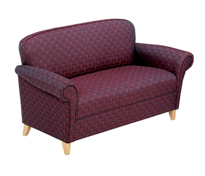 Reception Loveseat with Scroll Arms, 53478