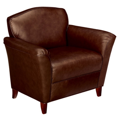 Contemporary Club Chair in Leather, 53789