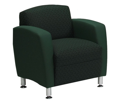 Arm Chair with Brushed Metal Accents, 53838