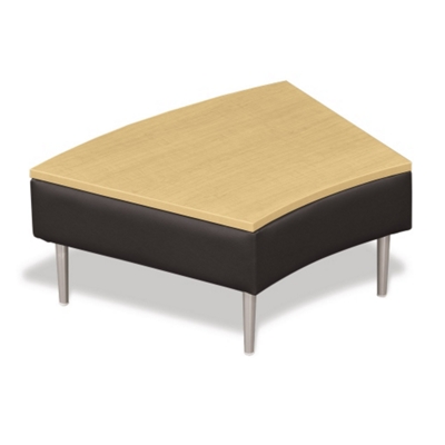 Wedge End Table with Fabric Sides, 75286