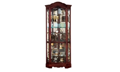 Corner Display Case with Mirror Back