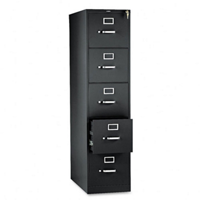 Heavy-Duty Five Drawer Letter Size Vertical File - 26-1/2"D, 34008