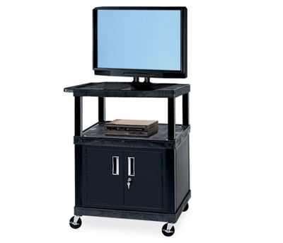 Mobile Plasma TV Cart with Cabinet