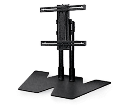 Includes 20H TV mount. Mount bolts to the top of the cart.