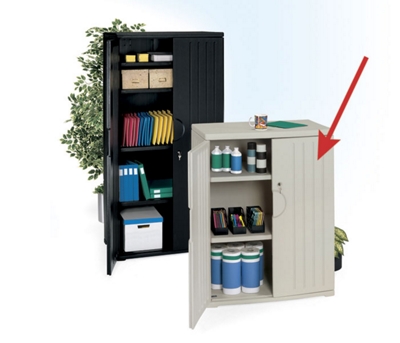 Three Shelf Resinite Storage Cabinet - 46"H