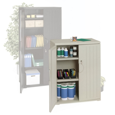 Three Shelf Resinite Storage Cabinet - 46"H, 31357