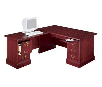 Traditional L-Desk with Left Return