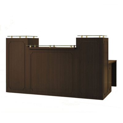 Traditional Reception Station with Glass Countertops, 75209