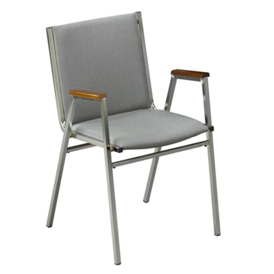 Stack Chair with Arms 1" Fabric Seat, 51223