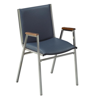 Stack Chair with Arms 2" Vinyl Seat, 51224