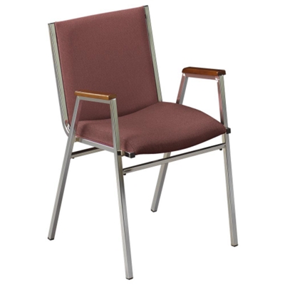 Stack Chair with Arms 2" Fabric Seat, 51225