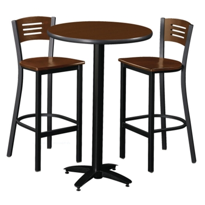 36 Bar Height Round Table with Two Stools