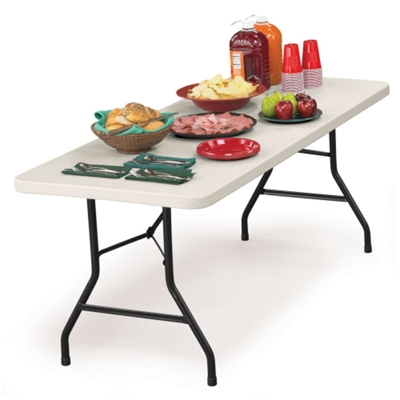Table can be used as a banquet or training table.