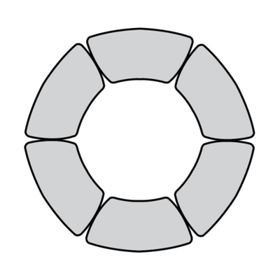 Circle Shaped Meeting Table Set, 41307
