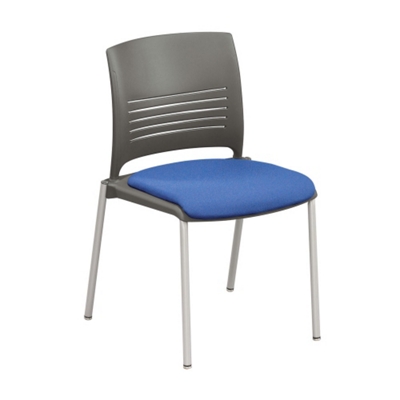 Cafe Stack Chair with Fabric Seat, 44595